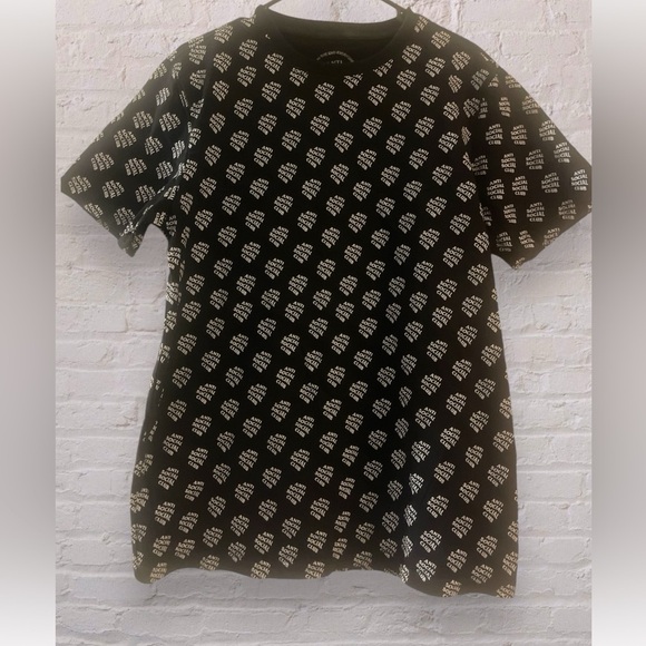 Anti Social Social Social Club Sz Medium All Over Black Assc Tee NWOT - Picture 1 of 4